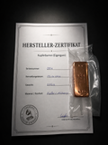Kupferbarren Eigenguss 572g Millberry +Zertifikat