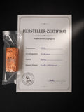 Kupferbarren Eigenguss 604g Millberry +Zertifikat